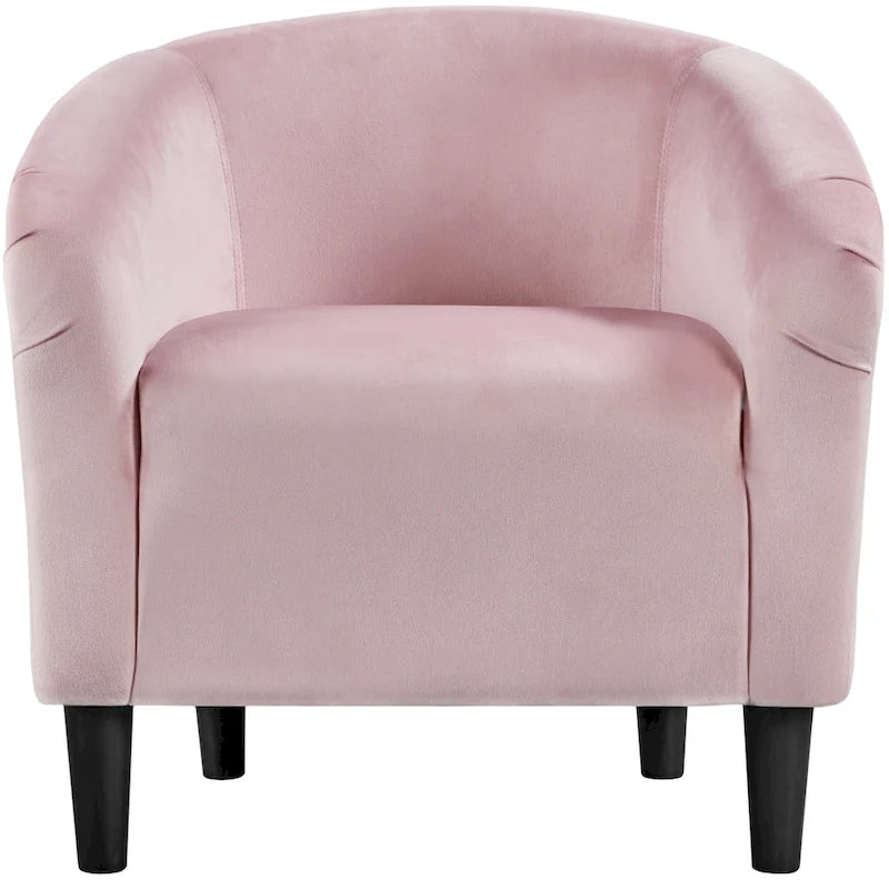 Fauteuil club barillet, velours, 136 kg, 70,6 cm L x 65 cm P x 72,4 cm H, 7 couleurs, assemblage en 5 min