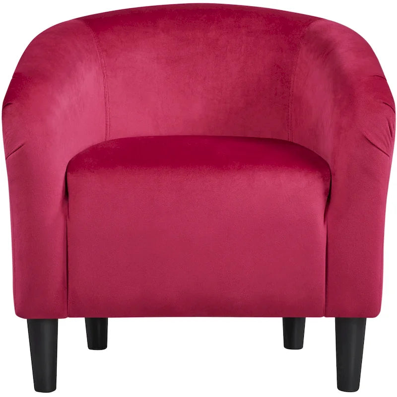 Fauteuil club barillet, velours, 136 kg, 70,6 cm L x 65 cm P x 72,4 cm H, 7 couleurs, assemblage en 5 min