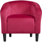 Fauteuil club barillet, velours, 136 kg, 70,6 cm L x 65 cm P x 72,4 cm H, 7 couleurs, assemblage en 5 min
