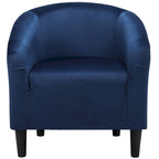 Fauteuil club barillet, velours, 136 kg, 70,6 cm L x 65 cm P x 72,4 cm H, 7 couleurs, assemblage en 5 min