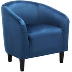 Fauteuil club barillet, velours, 136 kg, 70,6 cm L x 65 cm P x 72,4 cm H, 7 couleurs, assemblage en 5 min
