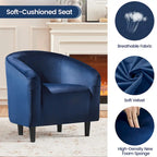 Fauteuil club barillet, velours, 136 kg, 70,6 cm L x 65 cm P x 72,4 cm H, 7 couleurs, assemblage en 5 min