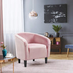Fauteuil club barillet, velours, 136 kg, 70,6 cm L x 65 cm P x 72,4 cm H, 7 couleurs, assemblage en 5 min