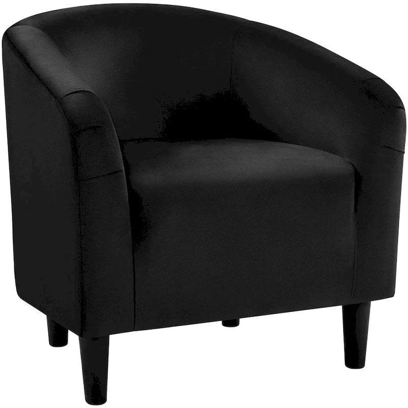 Fauteuil club barillet, velours, 136 kg, 70,6 cm L x 65 cm P x 72,4 cm H, 7 couleurs, assemblage en 5 min
