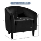 Fauteuil club barillet, velours, 136 kg, 70,6 cm L x 65 cm P x 72,4 cm H, 7 couleurs, assemblage en 5 min