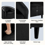 Fauteuil club barillet, velours, 136 kg, 70,6 cm L x 65 cm P x 72,4 cm H, 7 couleurs, assemblage en 5 min