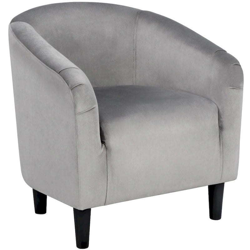 Fauteuil club barillet, velours, 136 kg, 70,6 cm L x 65 cm P x 72,4 cm H, 7 couleurs, assemblage en 5 min
