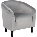 Fauteuil club barillet, velours, 136 kg, 70,6 cm L x 65 cm P x 72,4 cm H, 7 couleurs, assemblage en 5 min