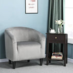 Fauteuil club barillet, velours, 136 kg, 70,6 cm L x 65 cm P x 72,4 cm H, 7 couleurs, assemblage en 5 min