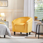Fauteuil club barillet, velours, 136 kg, 70,6 cm L x 65 cm P x 72,4 cm H, 7 couleurs, assemblage en 5 min