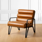 Fauteuil d'appoint moderne et confortable en similicuir PU 26,75W avec cadre en métal