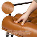 Fauteuil d'appoint moderne et confortable en similicuir PU 26,75W avec cadre en métal