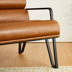Fauteuil d'appoint moderne et confortable en similicuir PU 26,75W avec cadre en métal