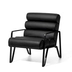 Fauteuil d'appoint moderne et confortable en similicuir PU 26,75W avec cadre en métal