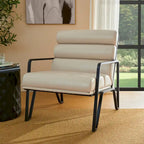 Fauteuil d'appoint moderne et confortable en similicuir PU 26,75W avec cadre en métal
