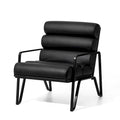 Fauteuil d'appoint moderne et confortable en similicuir PU 26,75W avec cadre en métal