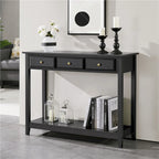 Console 3 tiroirs avec étagère de rangement