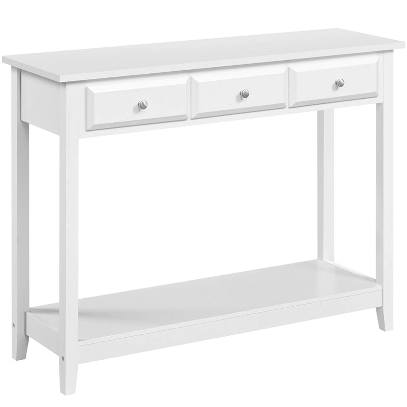 Console 3 tiroirs avec étagère de rangement