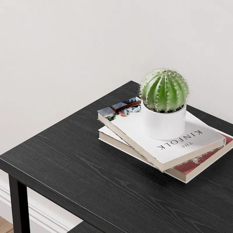 Meuble TV avec 3 tiroirs en tissu et étagères ouvertes, convient aux téléviseurs de 55", 99 cm (L) x 57 cm (H), panneau de fibres de densité moyenne aspect bois
