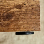 Table basse moderne, MDF avec grain de bois et motif inspiré du marbre, assemblage facile, 10-15 min