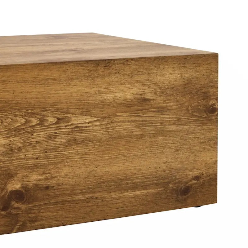 Table basse moderne, MDF avec grain de bois et motif inspiré du marbre, assemblage facile, 10-15 min