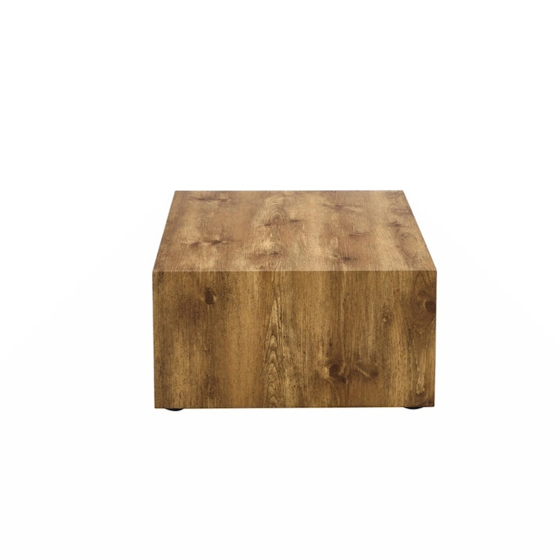 Table basse moderne, MDF avec grain de bois et motif inspiré du marbre, assemblage facile, 10-15 min