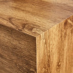 Table basse moderne, MDF avec grain de bois et motif inspiré du marbre, assemblage facile, 10-15 min