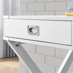 Bureau d'ordinateur avec tiroirs, plateau en MDF et pieds en bois massif, 106,7 cm (L) x 60,6 cm (l) x 76,2 cm (H), 1 place, Blanc/Bleu/Rouge/Noir