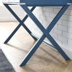 Bureau d'ordinateur avec tiroirs, plateau en MDF et pieds en bois massif, 106,7 cm (L) x 60,6 cm (l) x 76,2 cm (H), 1 place, Blanc/Bleu/Rouge/Noir