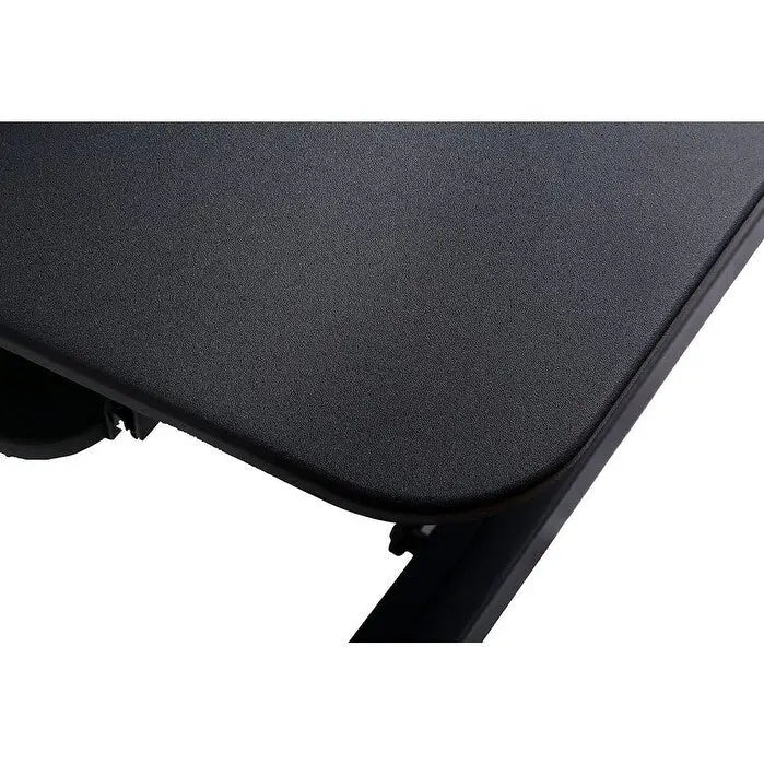 Rehausseur de bureau assis-debout électrique, marron/noir/blanc, surface 91x61 cm, port USB, sans montage