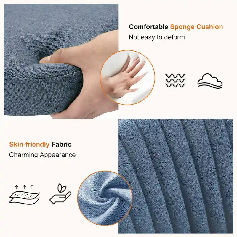 Chaise de bureau sans accoudoirs avec roulettes réglables pivotantes pour petits espaces