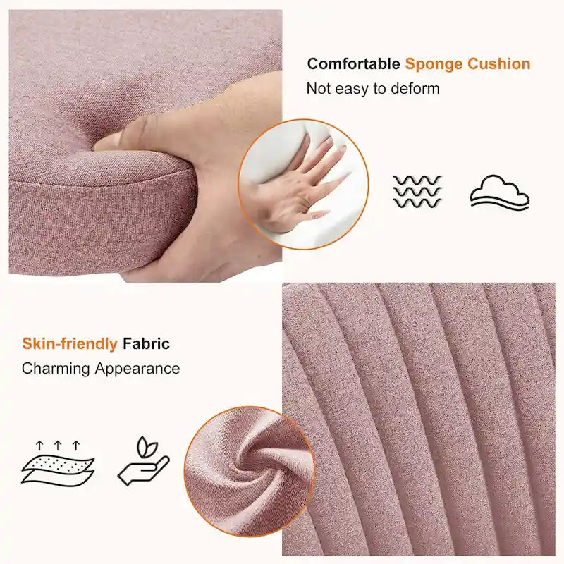 Chaise de bureau sans accoudoirs avec roulettes réglables pivotantes pour petits espaces