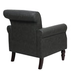 Fauteuil d'appoint en similicuir, marron/noir/gris, accoudoirs arrondis, clous décoratifs, lot de 2, 2 places