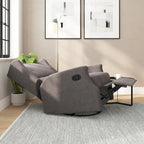 Fauteuil inclinable manuel à oreilles, pivotant et coulissant, crème/gris clair/gris foncé, 3 positions, 1 place