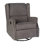Fauteuil inclinable manuel à oreilles, pivotant et coulissant, crème/gris clair/gris foncé, 3 positions, 1 place