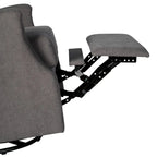 Fauteuil inclinable manuel à oreilles, pivotant et coulissant, crème/gris clair/gris foncé, 3 positions, 1 place