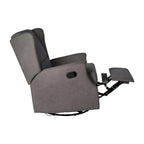 Fauteuil inclinable manuel à oreilles, pivotant et coulissant, crème/gris clair/gris foncé, 3 positions, 1 place