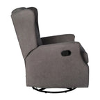 Fauteuil inclinable manuel à oreilles, pivotant et coulissant, crème/gris clair/gris foncé, 3 positions, 1 place