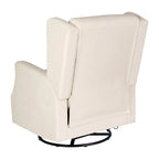 Fauteuil inclinable manuel à oreilles, pivotant et coulissant, crème/gris clair/gris foncé, 3 positions, 1 place