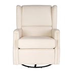 Fauteuil inclinable manuel à oreilles, pivotant et coulissant, crème/gris clair/gris foncé, 3 positions, 1 place