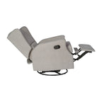 Fauteuil inclinable manuel à oreilles, pivotant et coulissant, crème/gris clair/gris foncé, 3 positions, 1 place