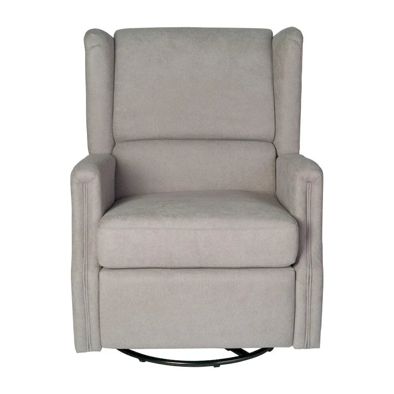 Fauteuil inclinable manuel à oreilles, pivotant et coulissant, crème/gris clair/gris foncé, 3 positions, 1 place