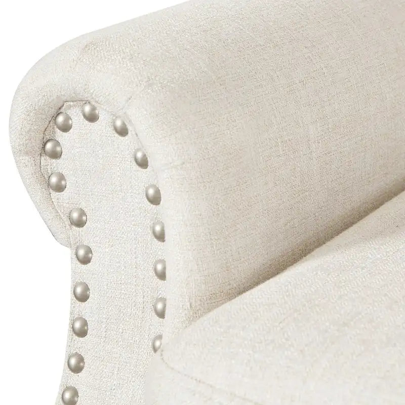 COZYMAN Fauteuil Moderne en Bois Massif Tissu/Similicuir Rembourré pour Salon