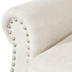 COZYMAN Fauteuil Moderne en Bois Massif Tissu/Similicuir Rembourré pour Salon