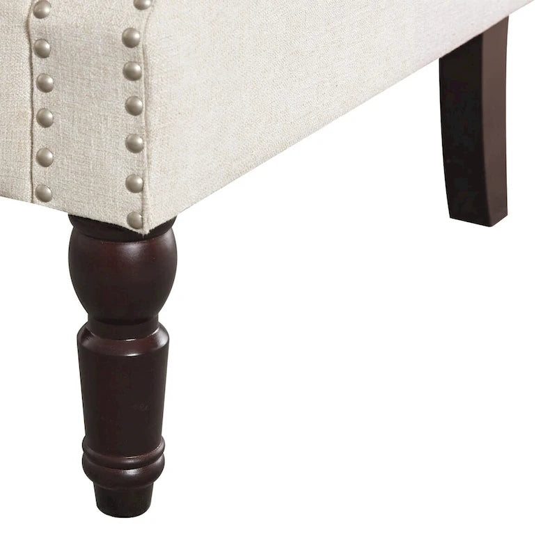 COZYMAN Fauteuil Moderne en Bois Massif Tissu/Similicuir Rembourré pour Salon