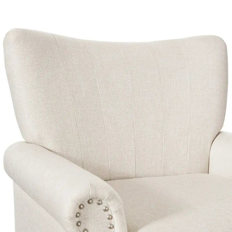 COZYMAN Fauteuil Moderne en Bois Massif Tissu/Similicuir Rembourré pour Salon