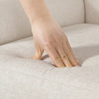 COZYMAN Fauteuil Moderne en Bois Massif Tissu/Similicuir Rembourré pour Salon