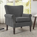 COZYMAN Fauteuil Moderne en Bois Massif Tissu/Similicuir Rembourré pour Salon