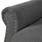 COZYMAN Fauteuil Moderne en Bois Massif Tissu/Similicuir Rembourré pour Salon