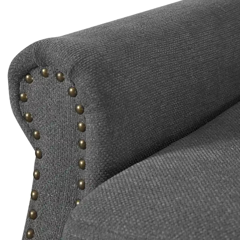 COZYMAN Fauteuil Moderne en Bois Massif Tissu/Similicuir Rembourré pour Salon